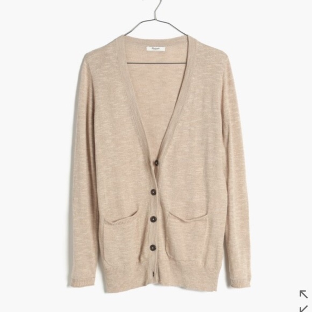 Marled graduate cardigan - oatmeal